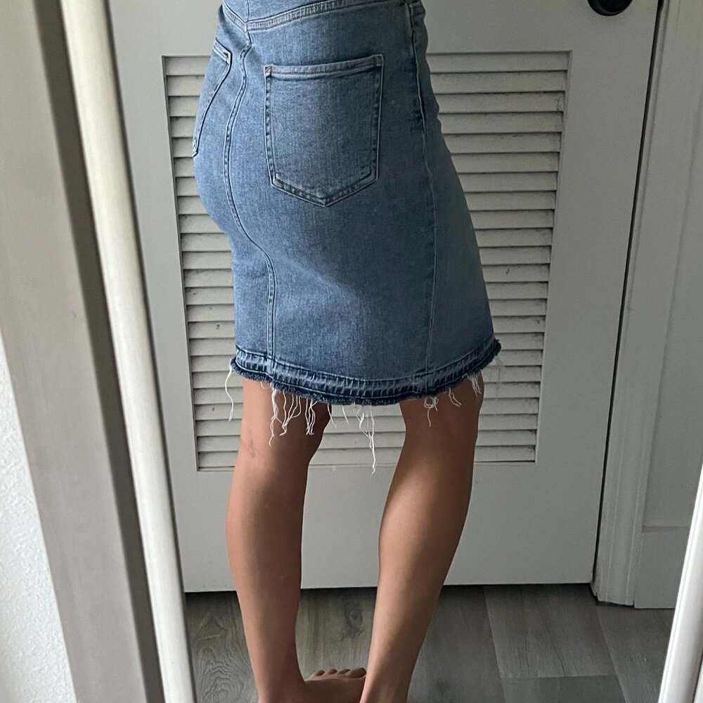 Long Jean/ Midi Denim Pencil Skirt